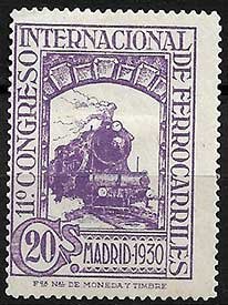 Serie de sellos España ferrocarriles Nº 0474 (*)