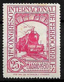 Serie de sellos España ferrocarriles Nº 0475 (*)