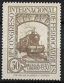 Serie de sellos España ferrocarriles Nº 0476 (*)