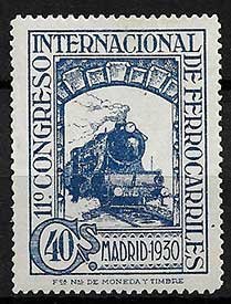 Serie de sellos España ferrocarriles Nº 0477 (*)