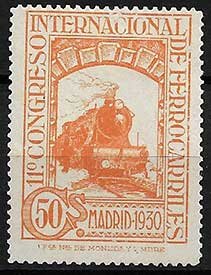 Serie de sellos España ferrocarriles Nº 0478 (*)