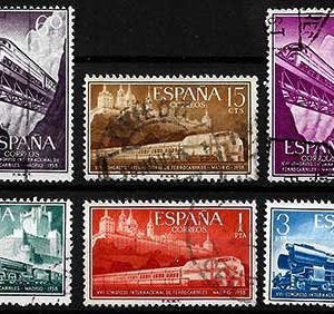 Serie de sellos España ferrocarriles Nº 1232-7 (o)