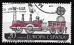 Serie de sellos España ferrocarriles Nº 2949 (o)