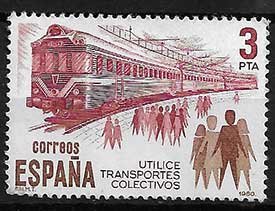 Serie de sellos España ferrocarriles Nº 2560 (o)