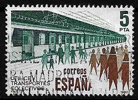 Serie de sellos España ferrocarriles Nº 2562 (o)