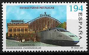 Serie de sellos España ferrocarriles Nº 3480 (**)
