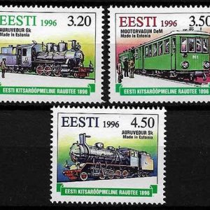Serie de sellos Estonia ferrocarriles Nº 0284-6 (**)