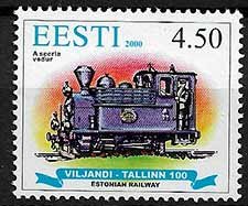 Serie de sellos Estonia ferrocarriles Nº 0362 (**)