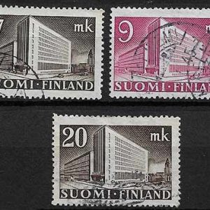Serie de sellos Finlandia ferrocarriles Nº 0265-67 (o)