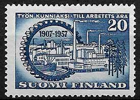 Serie de sellos Finlandia ferrocarriles Nº 0461 (**)