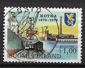 Serie de sellos Finlandia ferrocarriles Nº 0786 (o)