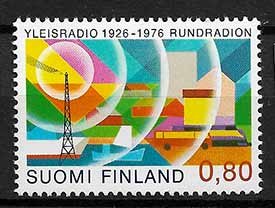 Serie de sellos Finlandia ferrocarriles Nº 0754 (**)