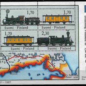 Serie de sellos Finlandia ferrocarriles Nº 1981-84 HB (**)