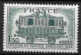 Serie de sellos Francia ferrocarriles Nº 0609 (**)