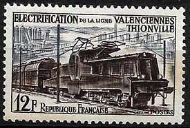 Serie de sellos Francia ferrocarriles Nº 1024 (*)