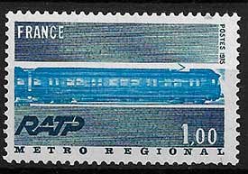 Serie de sellos Francia ferrocarriles Nº 1804 (**)