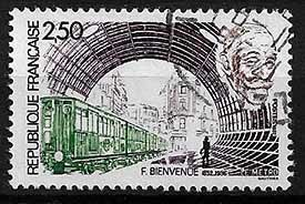 Serie de sellos Francia ferrocarriles Nº 2452 (o)