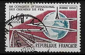 Serie de sellos Francia ferrocarriles Nº 1488 (o)