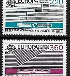 Serie de sellos Francia ferrocarriles Nº 2531-2 (**)