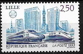 Serie de sellos Francia ferrocarriles Nº 2811 (**)