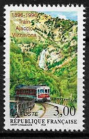 Serie de sellos Francia ferrocarriles Nº 3017 (**)