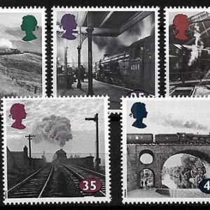 Serie de sellos Gran Bretaña ferrocarriles Nº 1733-7 (**)