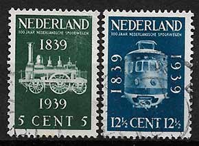 Serie de sellos Holanda ferrocarriles Nº 0325-6 (**)