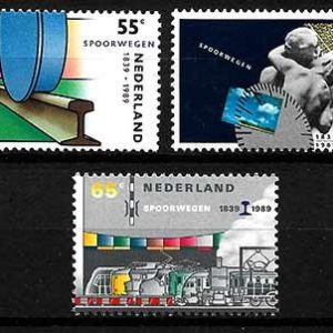 Serie de sellos Holanda ferrocarriles Nº 1336-8 (**)
