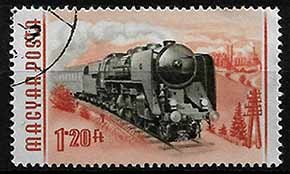 Serie de sellos Hungria ferrocarriles Nº 1955 (o)