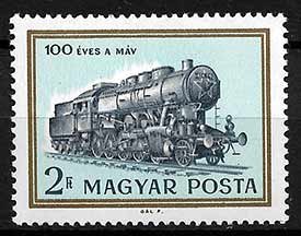 Serie de sellos Hungria ferrocarriles Nº 1984 (**)