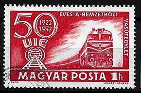 Serie de sellos Hungria ferrocarriles Nº 2256 (o)