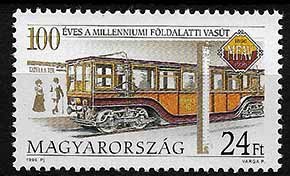 Serie de sellos Hungria ferrocarriles Nº 3540 (**)