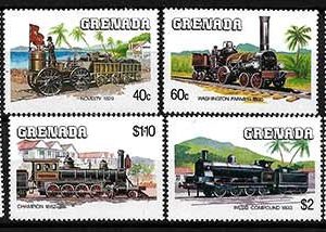 Serie de sellos Grenada ferrocarriles Nº 1197-04 (**)