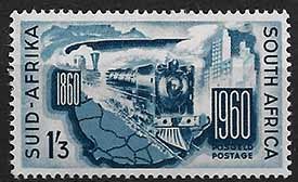 Serie de sellos Sudafrica ferrocarriles Nº 0234 (**)