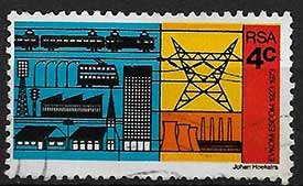 Serie de sellos Sudafrica ferrocarriles Nº 0338 (o)