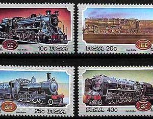 Serie de sellos Sudafrica ferrocarriles Nº 0535-38 (**)