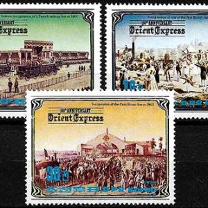 Serie de sellos Corea del Norte ferrocarriles Nº 1781C (**)