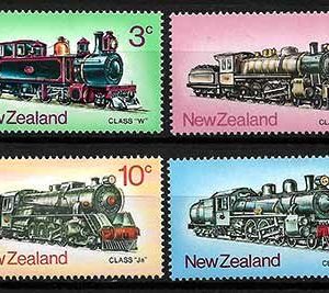 Serie de sellos Nueva Zelanda ferrocarriles Nº 0586-9 (**)