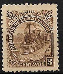 Serie de sellos El Salvador ferrocarriles Nº 0134 (*)