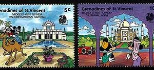 Serie de sellos Granadinas San Vicente ferrocarril Nº 574-75 (**