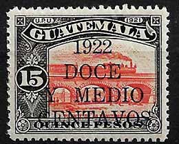 Serie de sellos Guatemala ferrocarriles Nº 0183 (*)