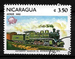 Serie de sellos Nicaragua ferrocarriles Nº A984 (o)