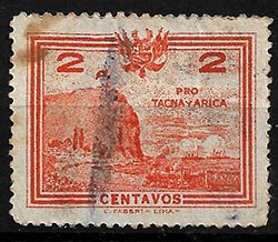 Serie de sellos Perú (Tacna y Arica) ferrocarriles Nº 0225 (o)