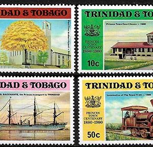 Serie de sellos Trinidad y Tobago ferrocarriles Nº 0409-12 (**)