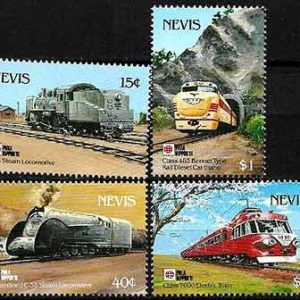Serie de sellos Nevis ferrocarriles Nº 0601-04 (**)