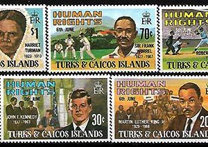 Serie de sellos Turks & Caicos ferrocarriles Nº 0508-12 (**)