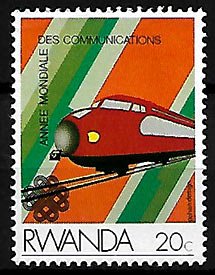 Serie de sellos Ruanda ferrocarriles Nº 1133 (**)