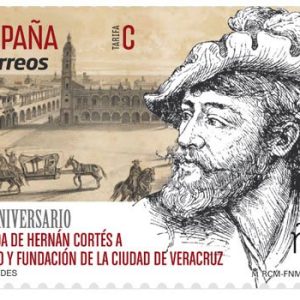 5312. Sello Efemérides. Hernan Cortes
