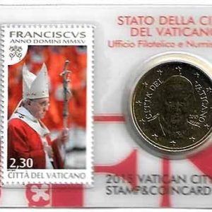 Moneda 50 centimos euro Vaticano 2017. Sello Papa Francisco Nº14