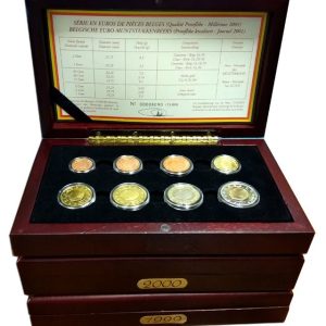 Euroset oficial de Bélgica 1999/01 – Proof – Juego 3 Eurosets